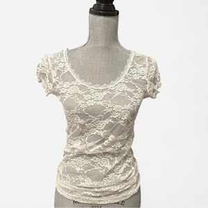 White Lace Short Sleeve